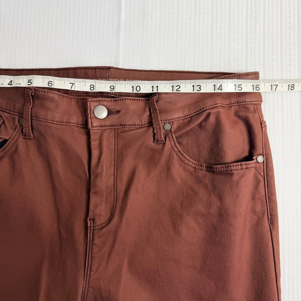 Chicos Bootcut Faux Leather Trousers Brown Sz2 (12) Cowgirl Rodeo Date Night - Picture 7 of 8